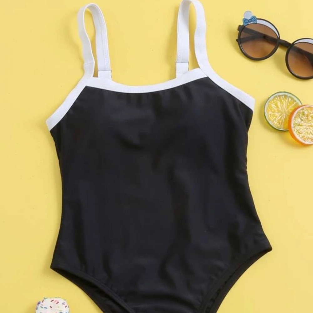 SHEIN kid’s one piece contrast swimsuit